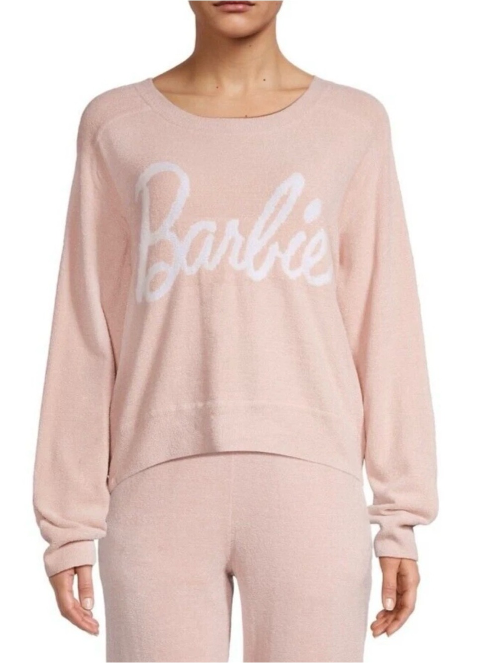 Barefoot Dreams CozyChic Sweatshirt Pullover BARBIE Size Medium